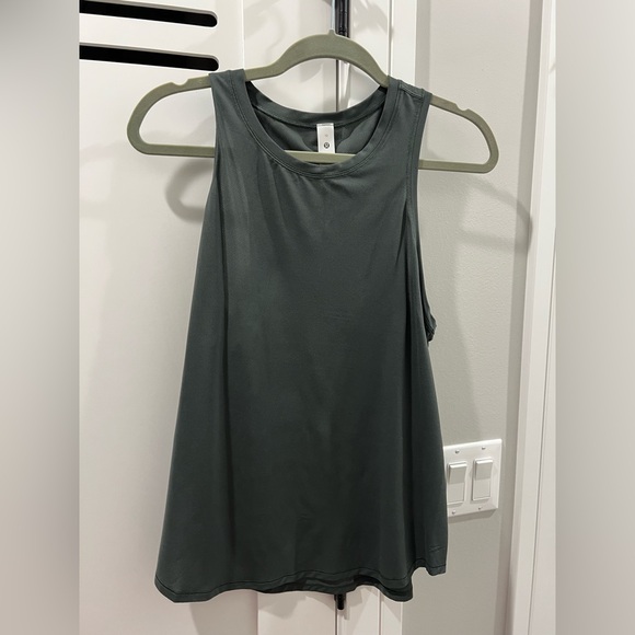 lululemon athletica Tops - Lululemon NWT High Neck Run and Train Tank Size 12 Smoked Spruce
